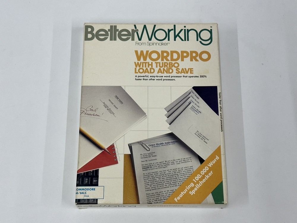 Better Working From Spinnaker WordPro Commodore 64 Software