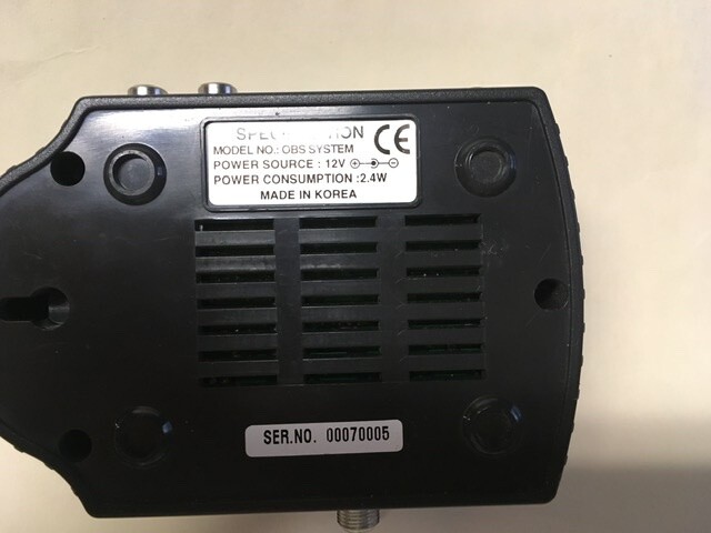 OBS SYSTEM RF IN/OUT CAMERA AUDIO/VIDEO OUT TIMER UNTESTED