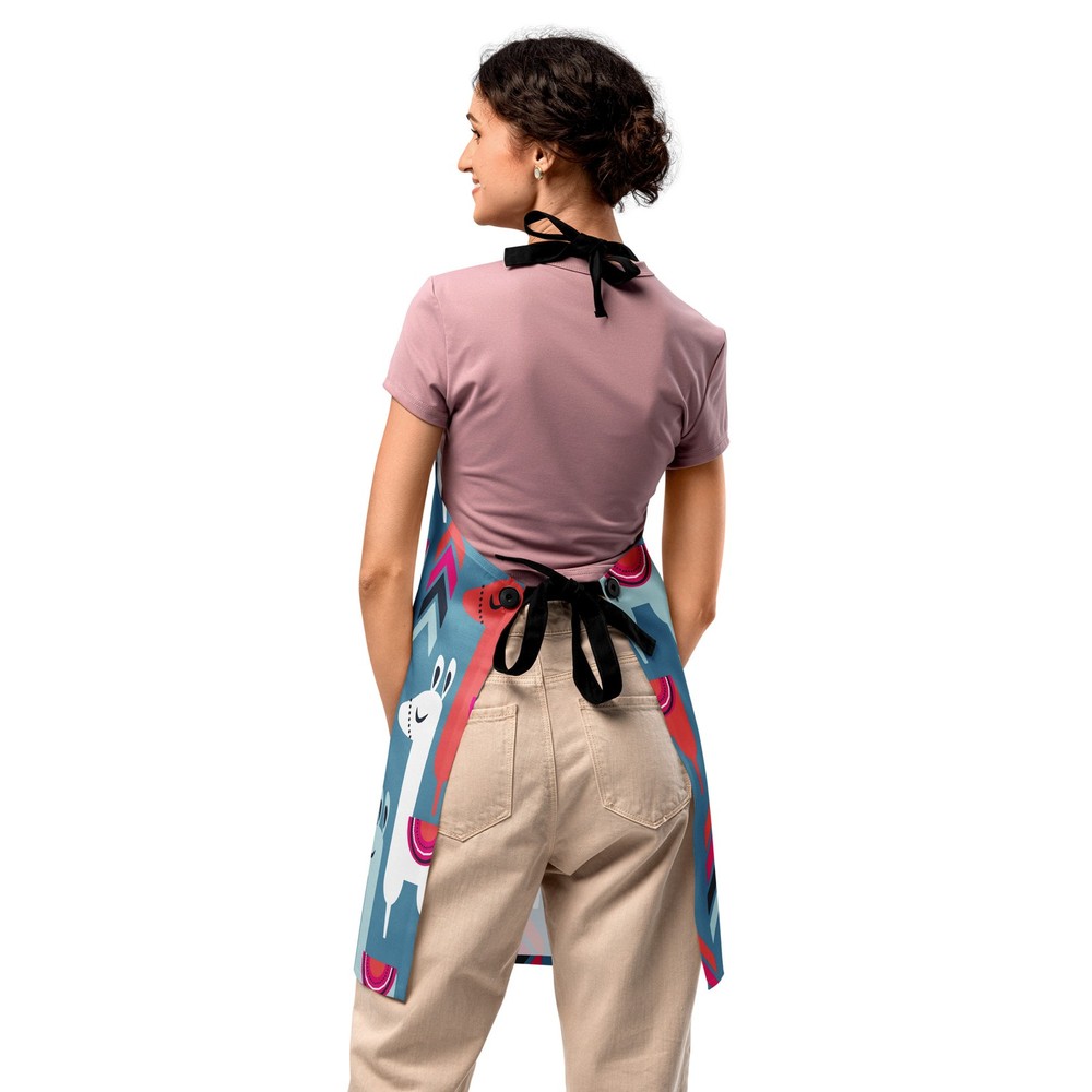 Alpaca Pack, Blue, Unisex Apron