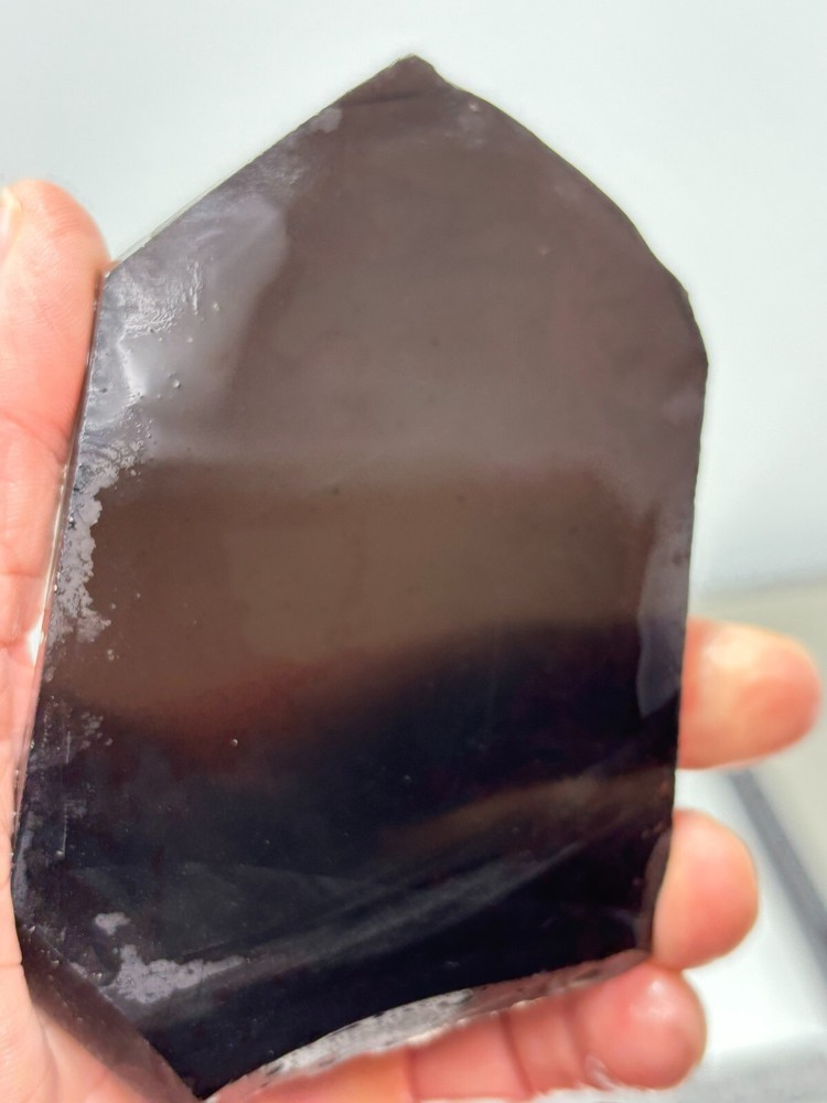 Black Obsidian Slab Lapidary Cabbing Knapping Combo ship avail