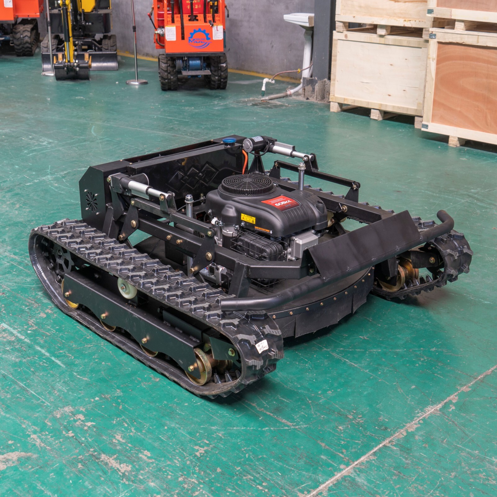 Robot remote control lawn mower 65° climbing crawler drive all terrain garden