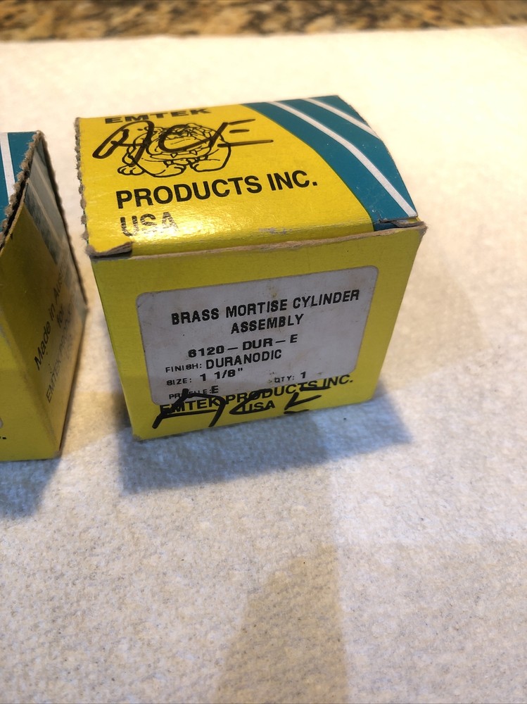 2 - EMTEK Brass Mortise Cylinder Locks