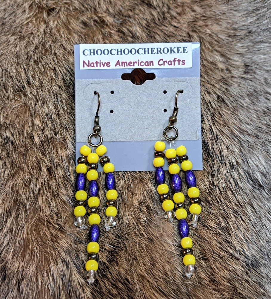 Handcrafted Native American Bead Earrings