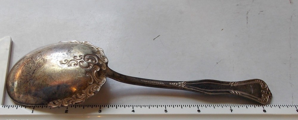Forbes silver plate ~ CLOVIS ~ 8.5" CASSEROLE SPOON 1898