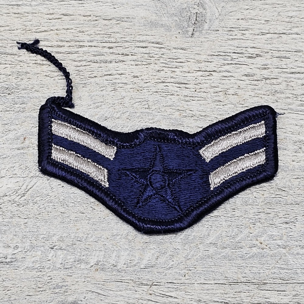 US Air Force Airman First Class E3 Blue Chevron Ranks 3” Patch USAF