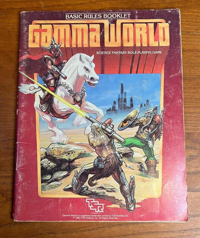 Gamma World Basic Rules Booklet Sci-fi RPG TSR 1983