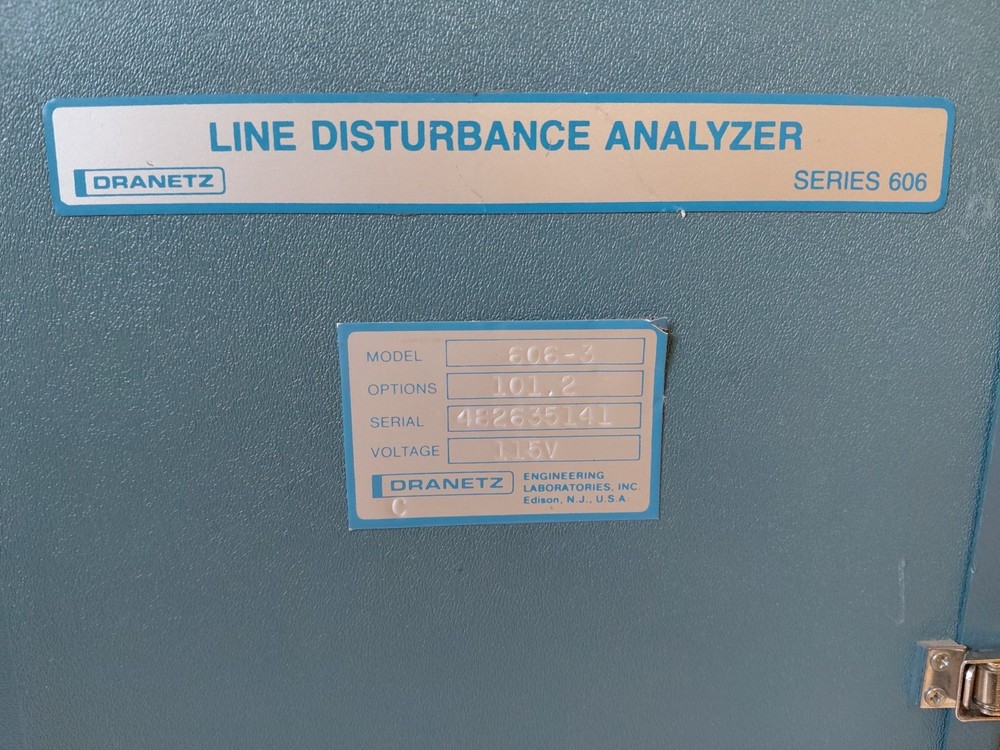 DRANETZ SERIES 606 UNIVERSAL DISTURBANCE ANALYZER With Printer