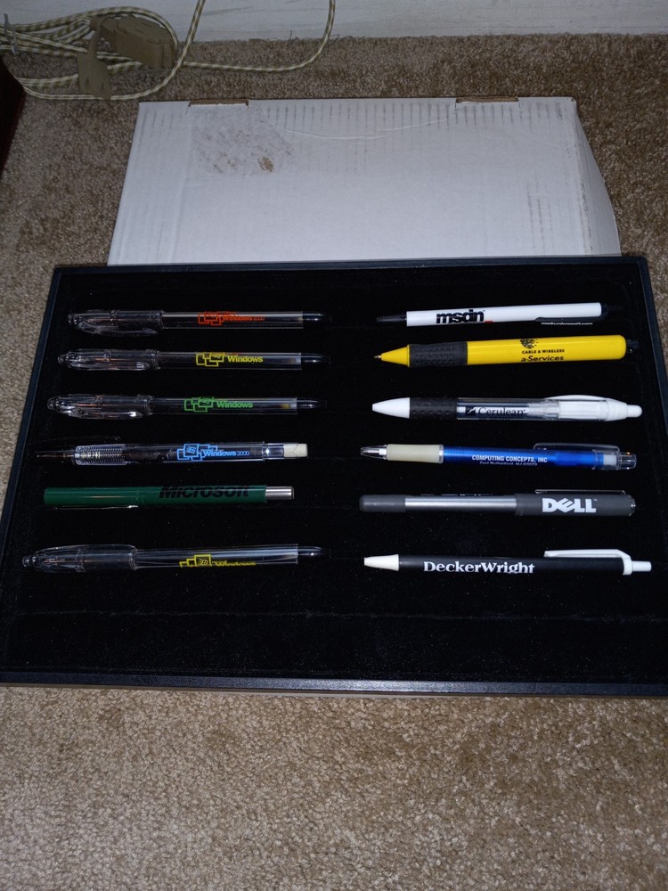 12 Windows, Dell , Microsoft  And Other Collectable Computer Pens