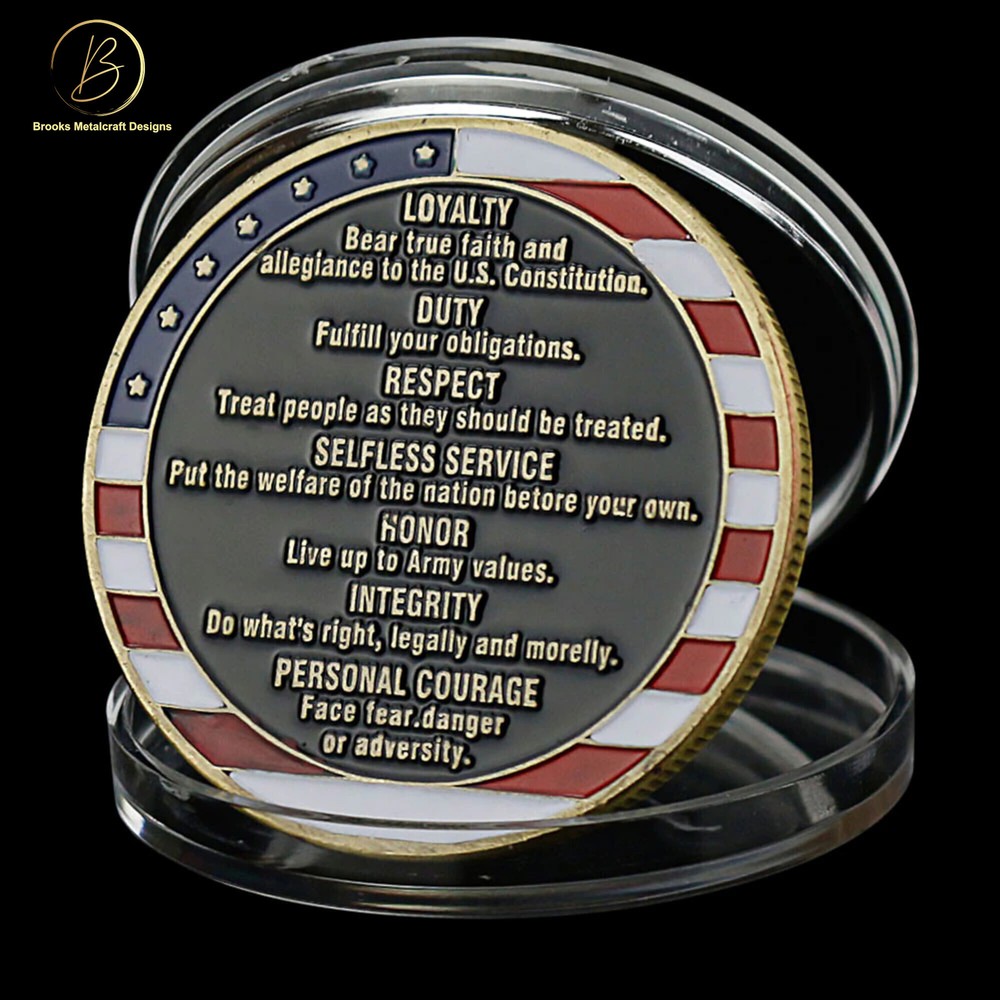 US Army Core Values Challenge Coin