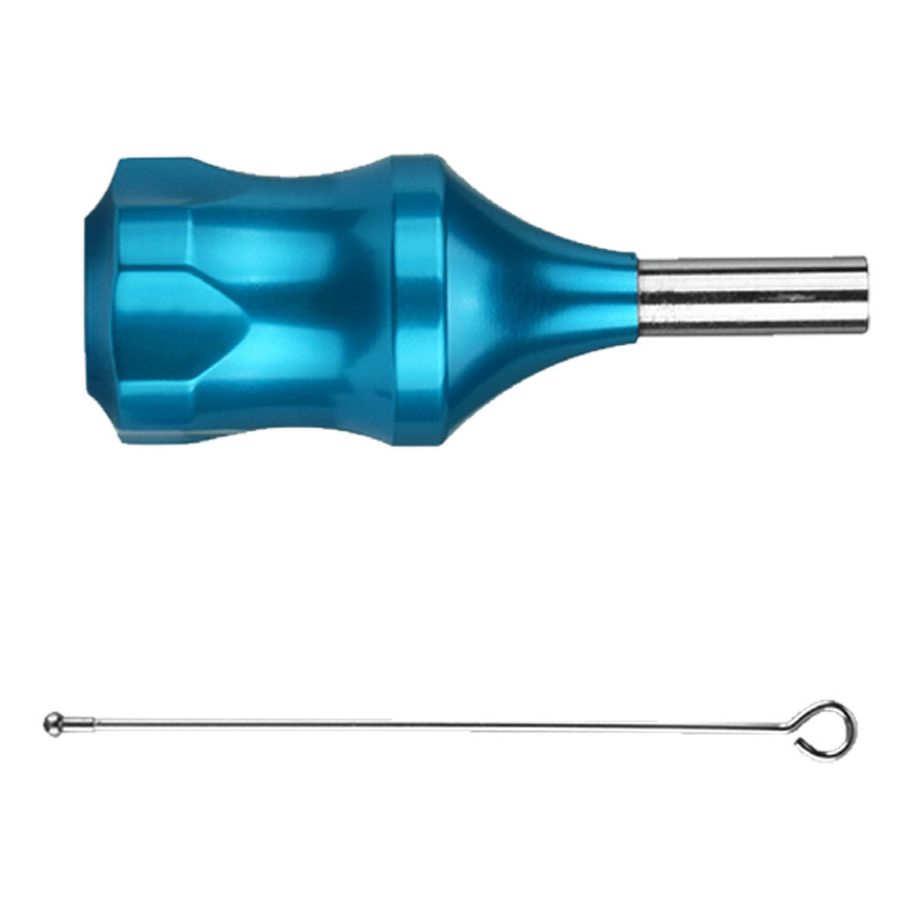 Light Blue 30mm Tattoo Zinc Alloy Cartridge Grip With 78mm Needle Plunger HOT