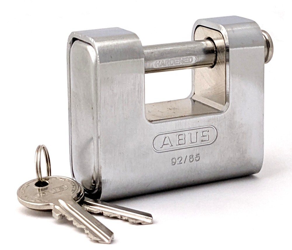 ABUS 92/65 Monoblock Sliding Shackle Padlock - Keyed Different