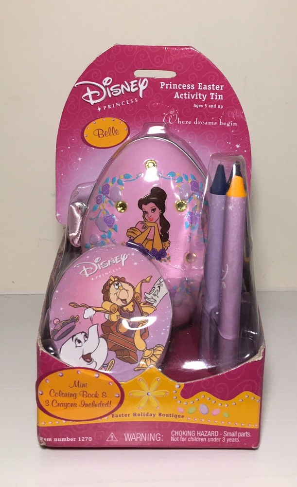 Disney Princess Belle Easter Activity Tin Mini Coloring Book 2003