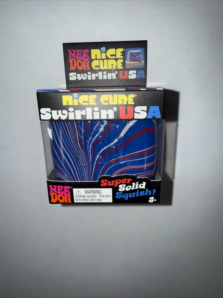 NEEDOH Nice Cube Swirlin' USA Super Solid Squish NEW Authentic