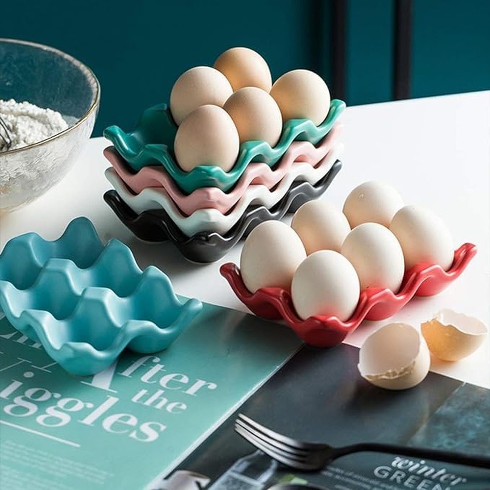 Cup Egg Tray Holder (White) White