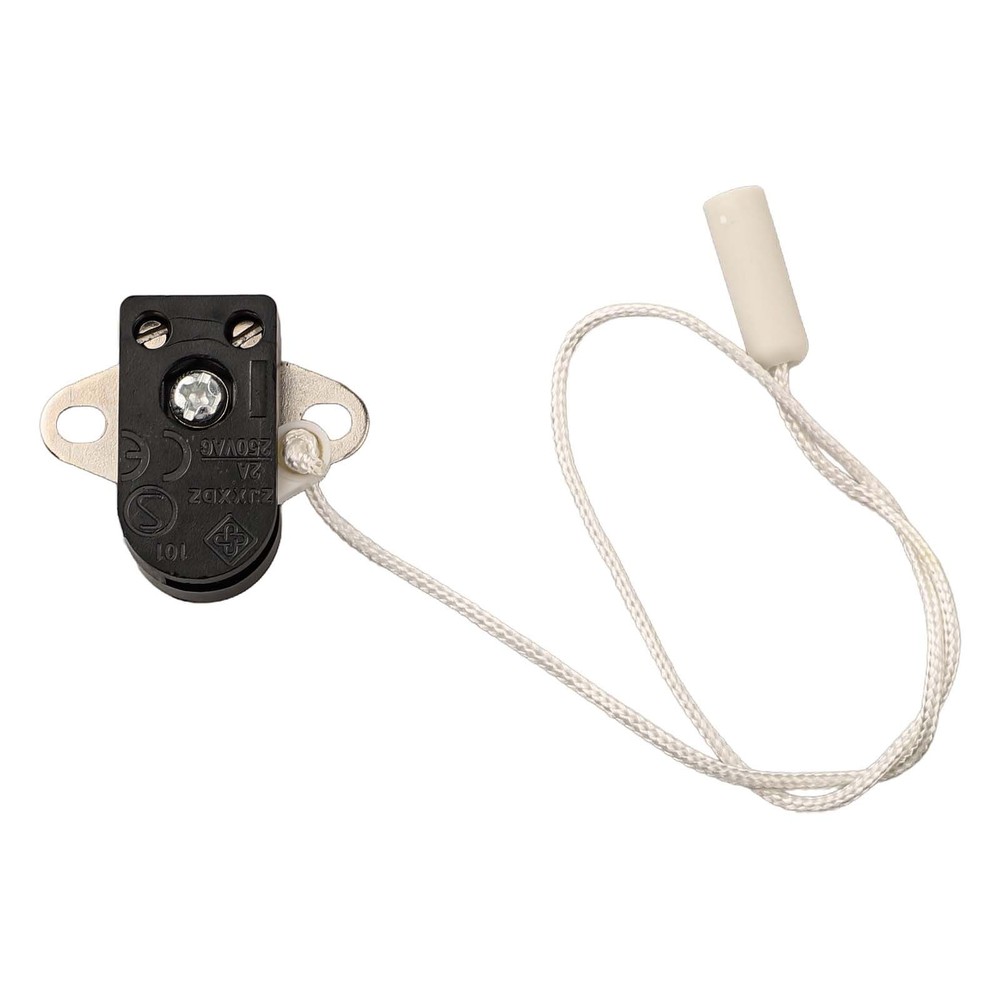 2PCS Pull Switch with Cord for Lighting Control 2A 250V Compact Design