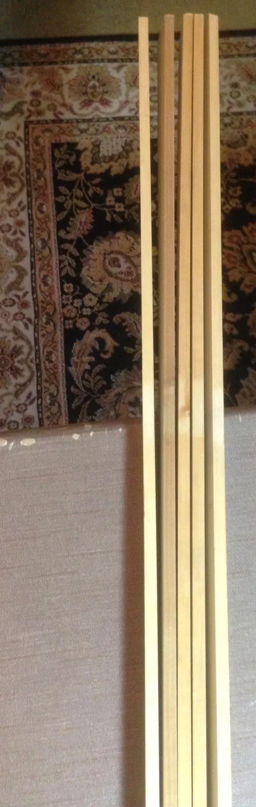 Poplar hardwood Lumber 5 Pieces 3/8"x 1-1/2"x58"+