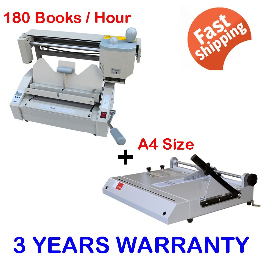 Wireless A4 Book Binding Machine Book Binder Puncher + Hard Cover Case Maker New