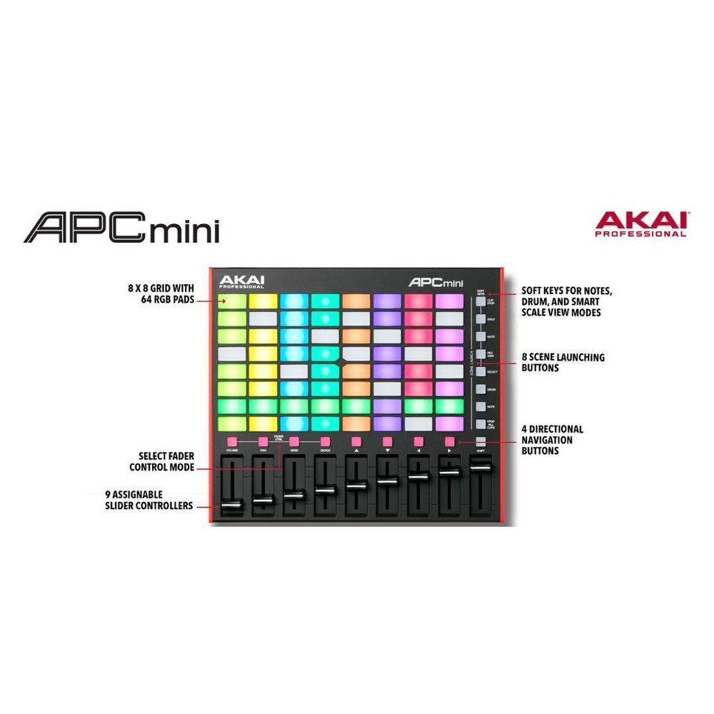 Akai Professional APC Mini MK2 USB Ableton MIDI Pad Controller