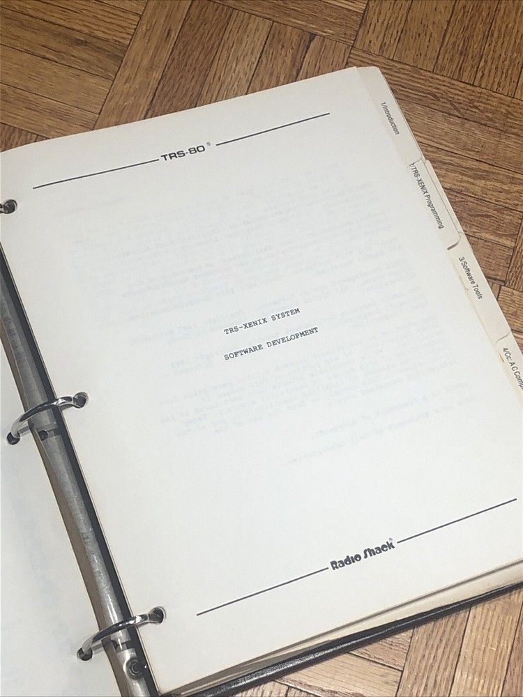Vintage TRS-80 TRS-Xenix Model 16 Multi-User BASIC Interpreter Manuals - 26-6041
