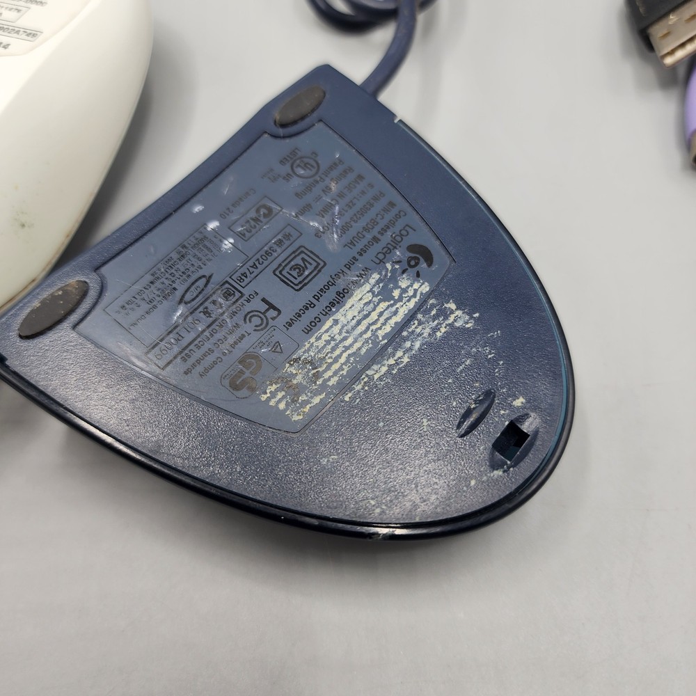 Logitech Cordless Mechanical Ball Desktop Mouse M-RP67 W/ Adapter UNTESTED Read
