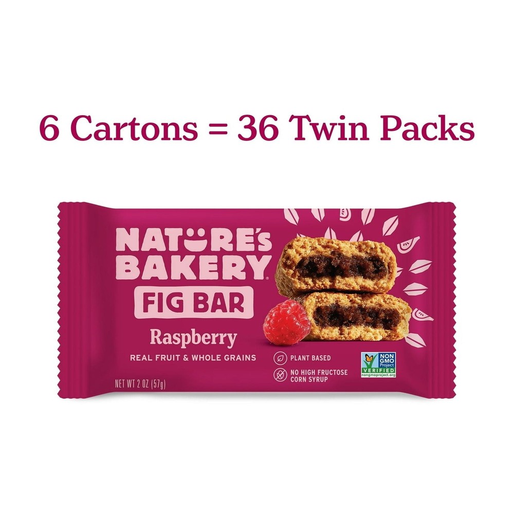 Raspberry Fig Bars Snack 10 Pack 2 oz Each Box