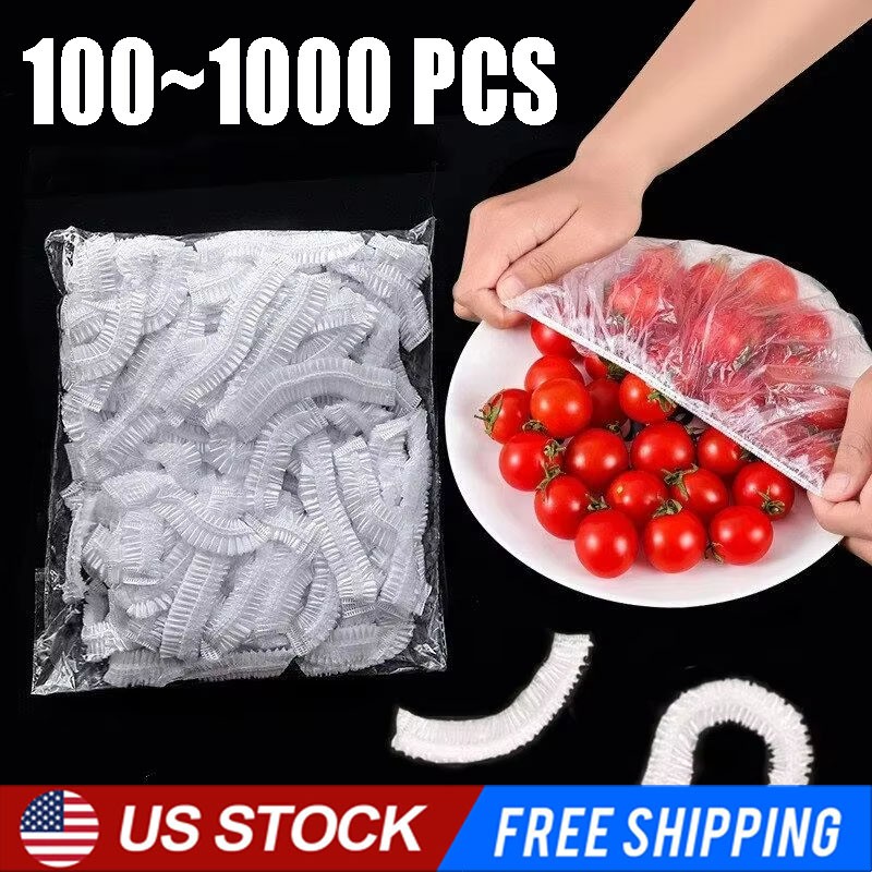 100-1000Pcs Stretchable Food Covers PE Elastic Bowl Cling Film Storage