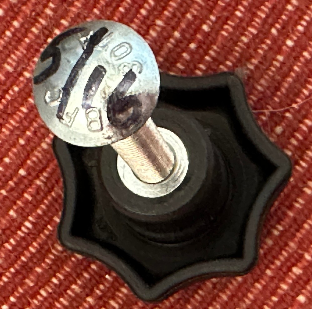 Knobs Black KIPP Hand Knob (Pair) White Center 5/16-18 thread-Open Box