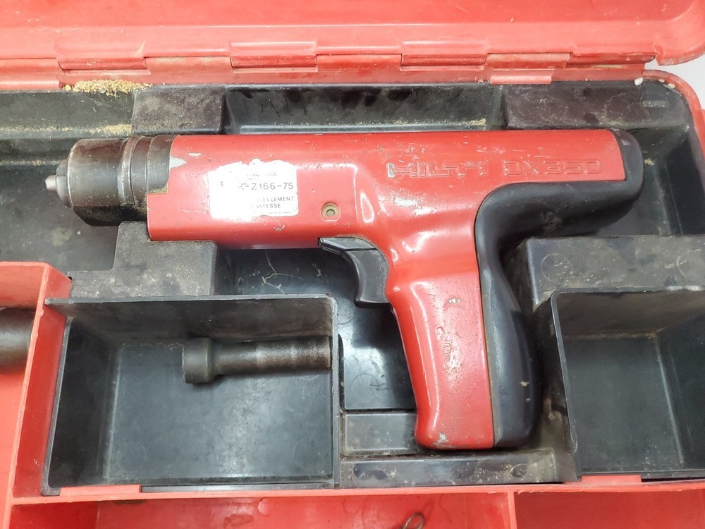 HILTI DX350 Powder Actuated Tool with Case + Documentation *READ DESCRIPTION*