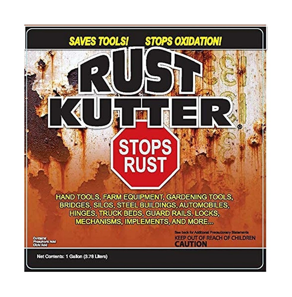 Rust Kutter- Gallon - Stops Rust and Converts Rust Spots to Leave a Primed Su...