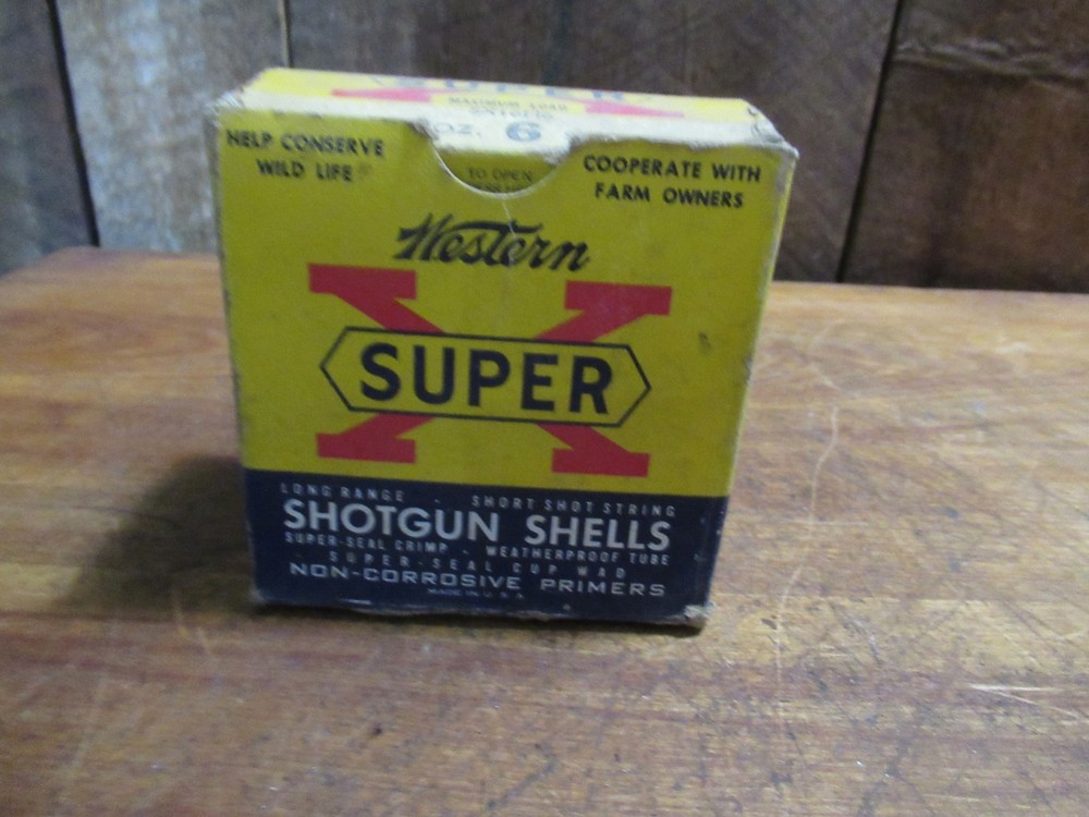 VINTAGE Empty Box WESTERN SUPER X 16 GA SHELLS