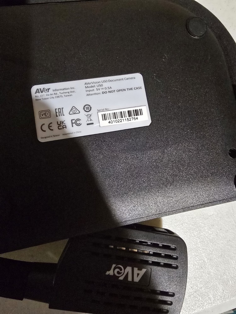 AVer VISIONU50 U50 USB FlexArm Document Camera LED Lights with cable Black