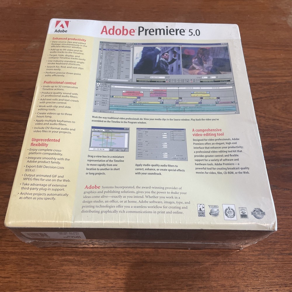 Adobe Premiere 5.0 (New Version 5.1) for Windows - Sealed