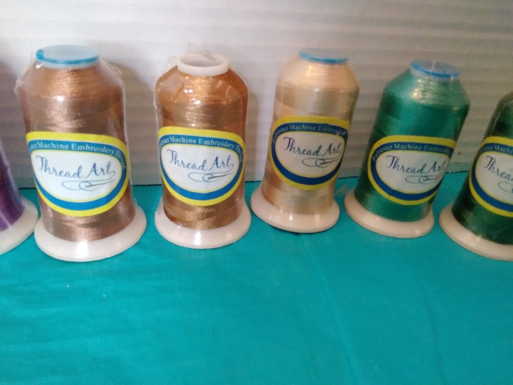 Machine Embroidery Thread 1000m Lot 12 Spools Thread Art