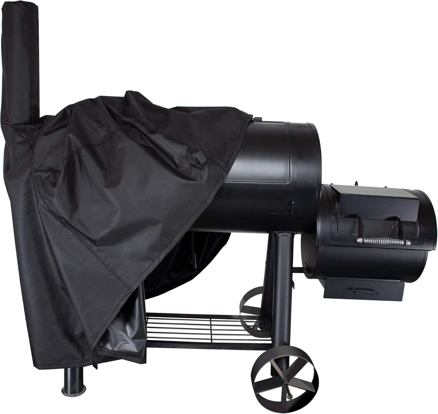 iCOVER 66 Inch BBQ Barbecue Smoker Cover，600D patio outdoor Canvas offset