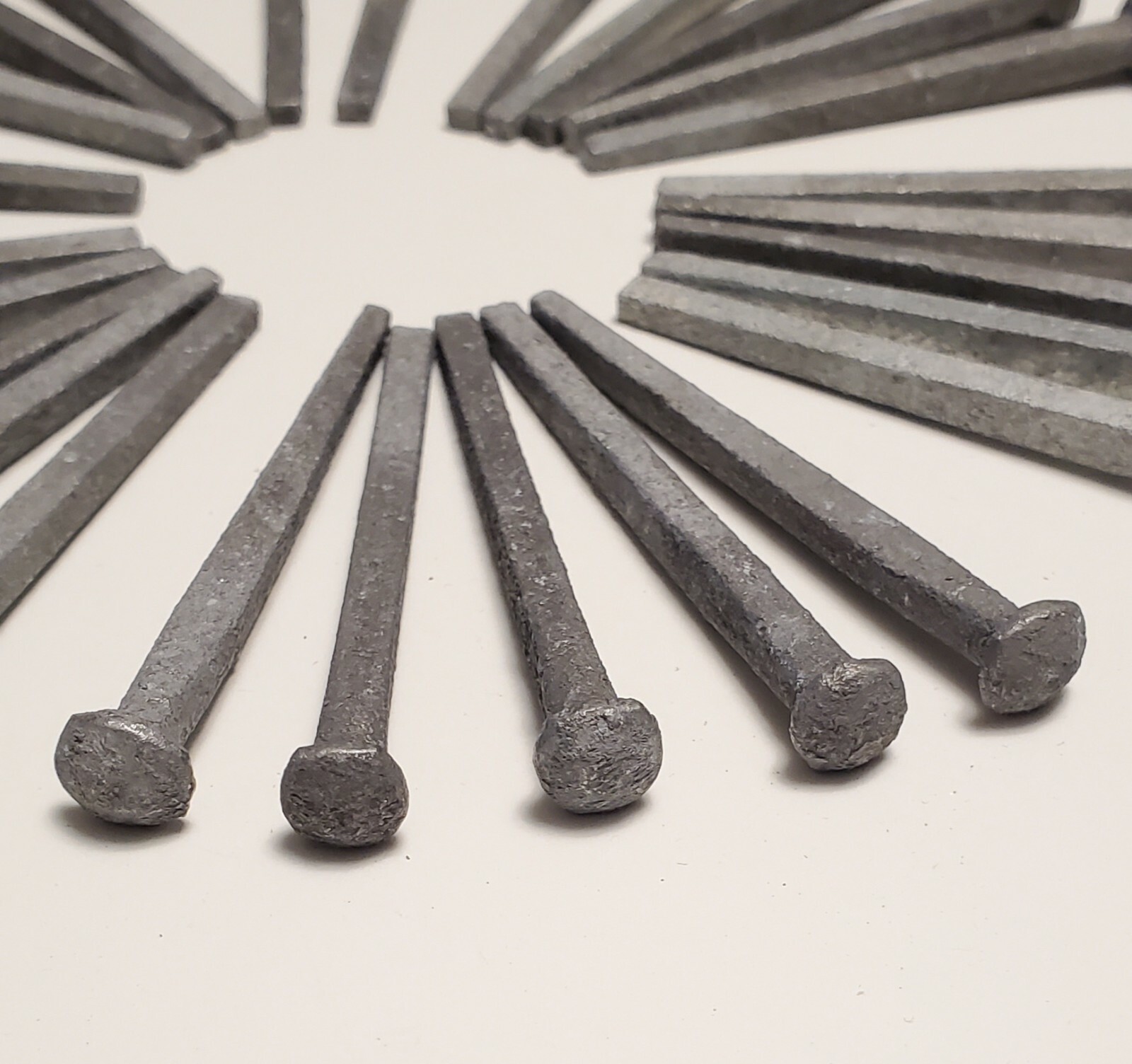 1/2 lb rose head square cut 2 1/2" blunt point galvanized boat nails Atlas NOS