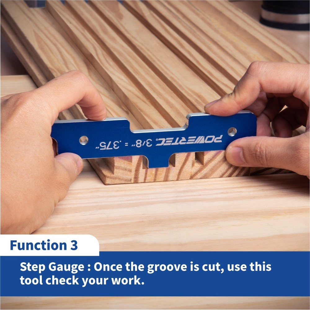 POWERTEC Router Table Set Up Bars, Precision Woodworking Tools - 7pcs (71579)