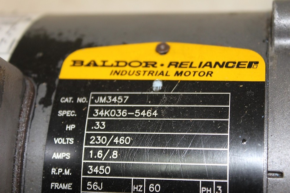 BALDOR JM3457 MOTOR WITH PUMP 80037