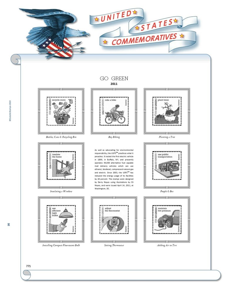 2011 U.S. Commemorative Singles COMPLETE Supplement (White Ace Alternative)