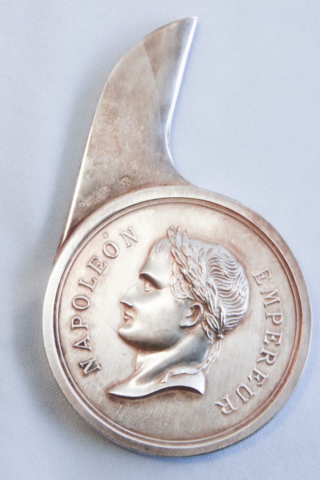 Circa 1935 Christofle Silver Letter Opener French Emperor Napoleon Waterloo