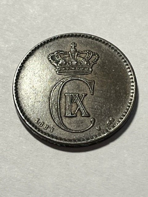 1883 Denmark 2 Ore XF #21050