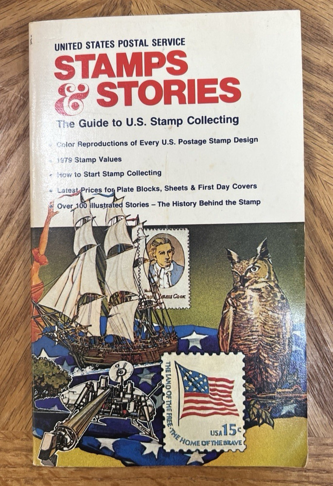 VINTAGE 1979 USPS STAMPS AND STORIES GUIDE TO US STAMP COLLECTING BOOK 5TH ED.