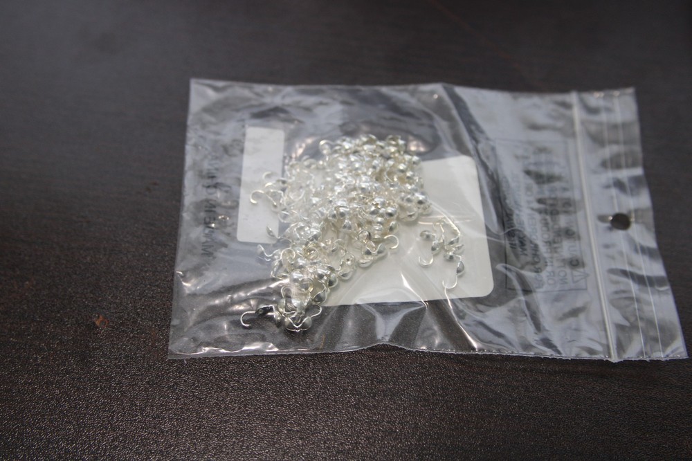 Jewelry Making 100pc Bead tip silver-plated brass Open loop 6164FN