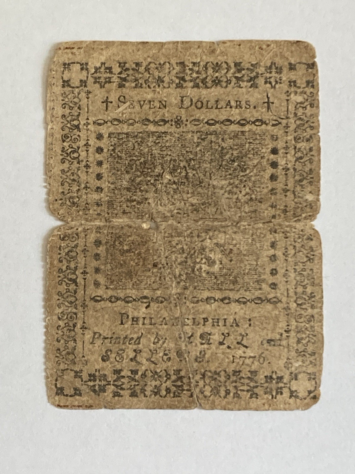 1776 Colonial America’s Continental Currency Nov 2 1776🇺🇸Rare $7 Dollars🇺🇸