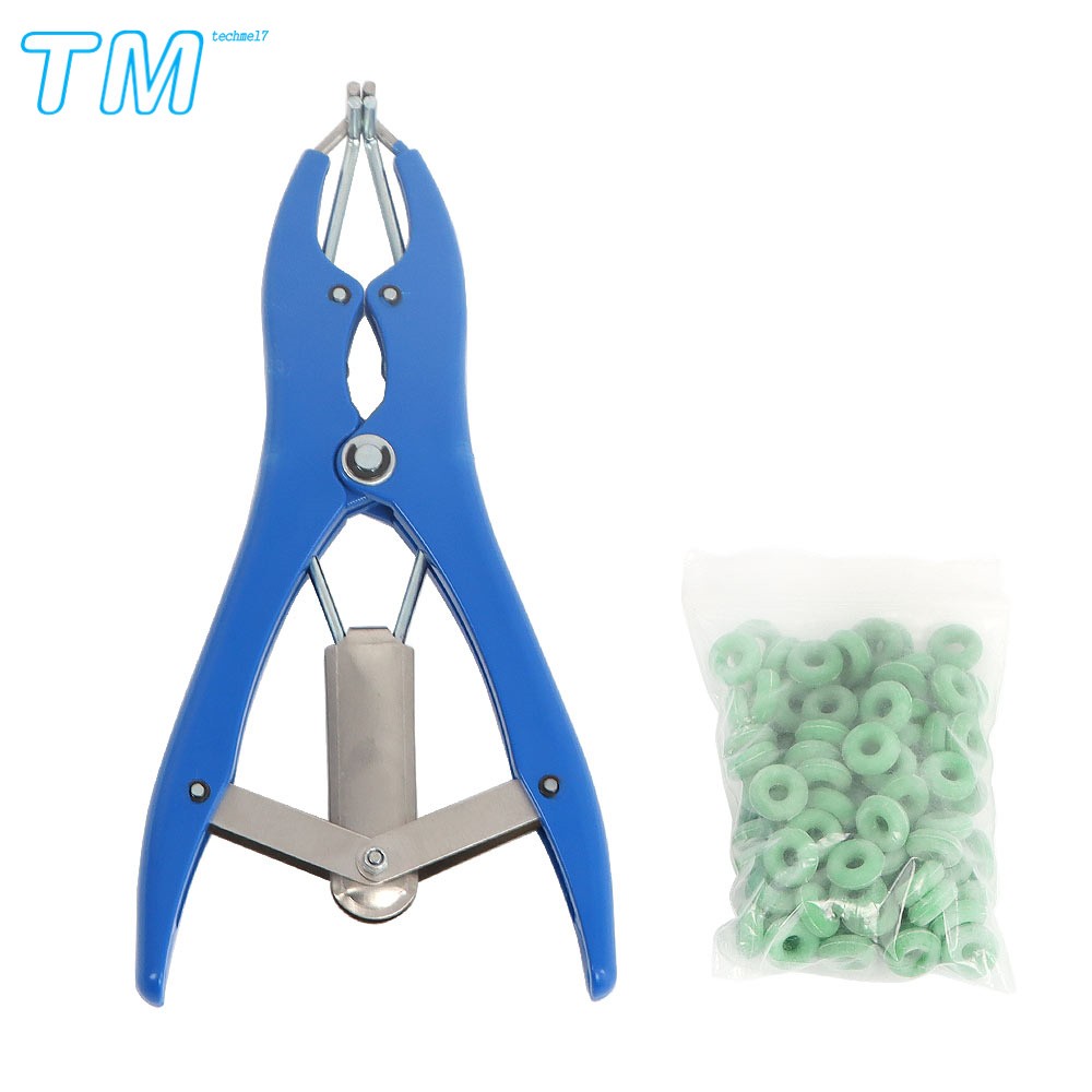 Bander Docking Elastrator Lamb Sheep Castration Applicator With 100 Marking Ring