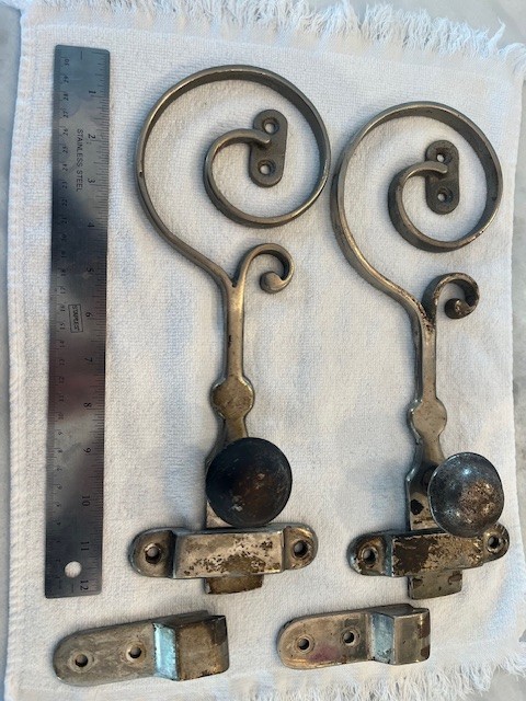 Interesting set of antique door latches
