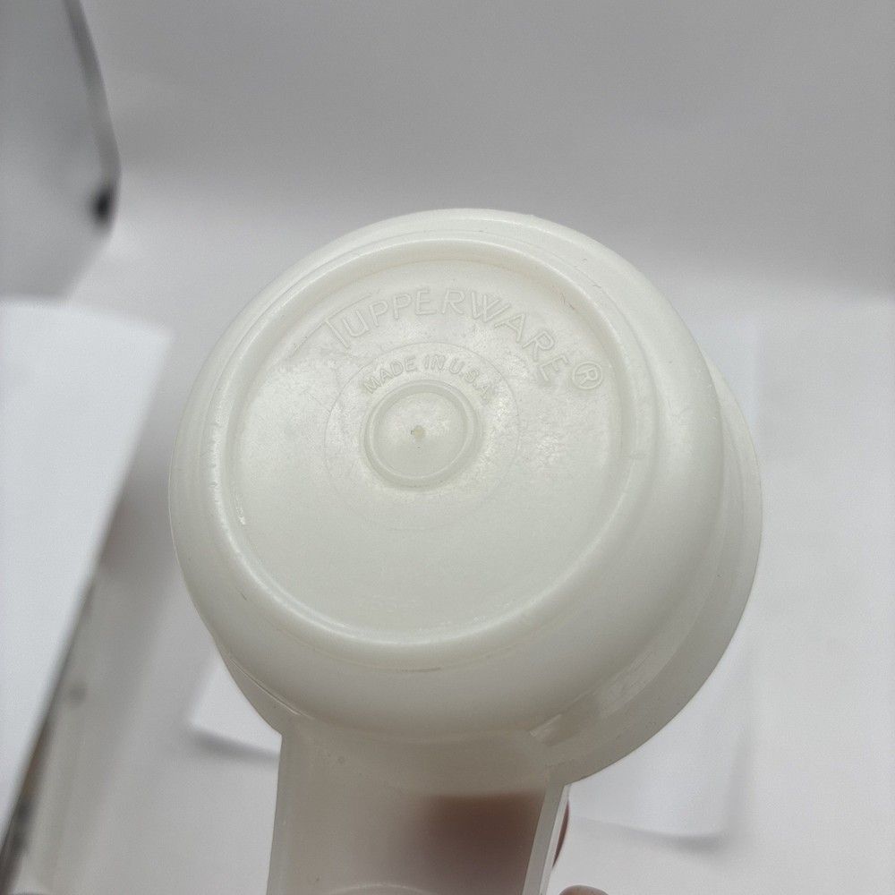 6 Vintage Tupperware Measuring Cups Sheer White Stacking Nesting Great Condition
