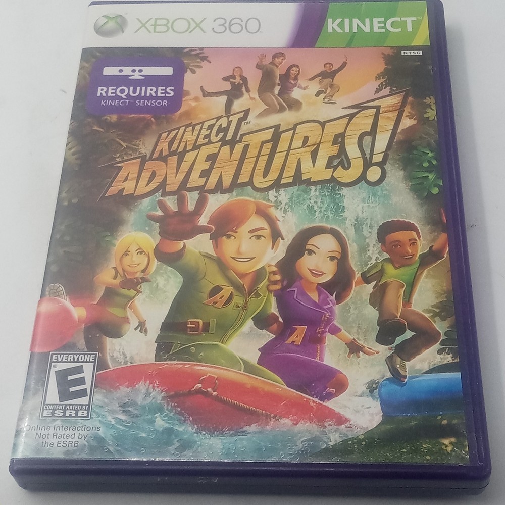 Microsoft Xbox 360 Kinect Sensor Bar Model 1414 W 2 Games Bundle Lot Untested