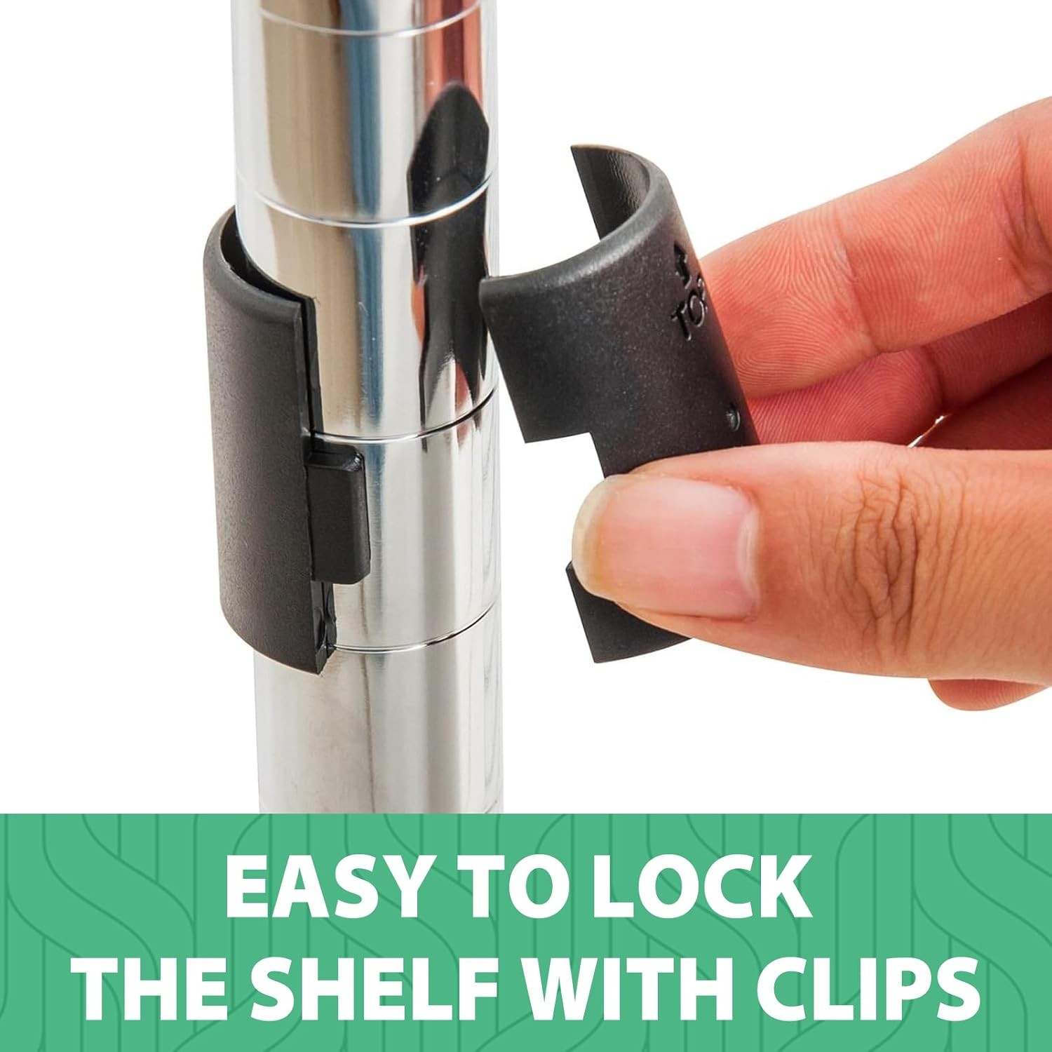 52 Pcs 1 Inch Wire Shelf Clips Plastic Shelf Lock Clips for 1" Post Shelving ...