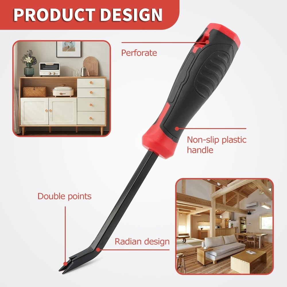 Staple Remover Puller Ergonomic Handle Nail Puller for Carpet Wood Flooring