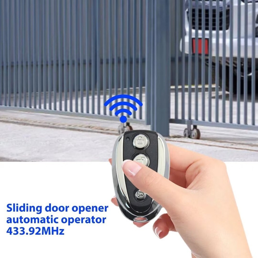 2PCS 433MHz Remote Control Backup Key Sliding Gate Opener Automatic Operator New